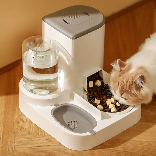 Automatic Pet Cat Feeder Drinking Water Large Capacity Water Dispenser Dry Wet Separation Cat Bowl Pet Supplies