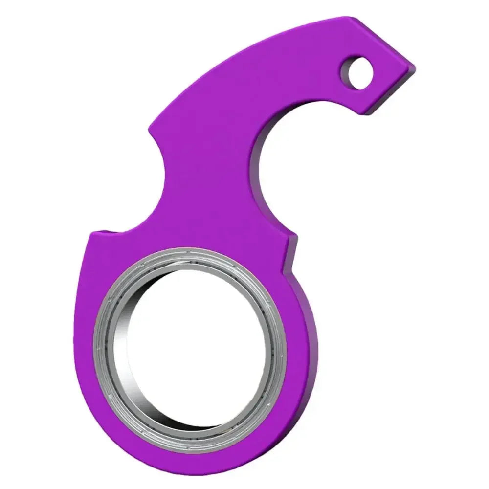 Boredom Party Gift Turntable Keychain Kid Fingertip Spinning Keyring Spinner Stress Toy Metal Fidget Toys Finger Keyring Relieve