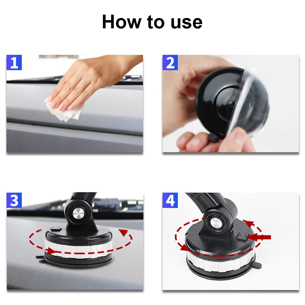 360° Rotation Universal Car Phone Holder Moblie Windshield Mount For iPhone Samsung Xiaomi Hand Free Driving Car Phone Stand