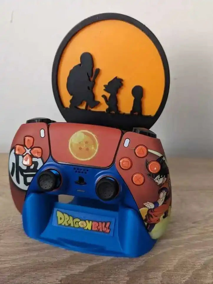 Anime Dragon Ball Z Figure Goku Ps5 Game Controller Stand Creative Headphones Bracket Desktop Ornaments Toy Gifts Handle Bracket