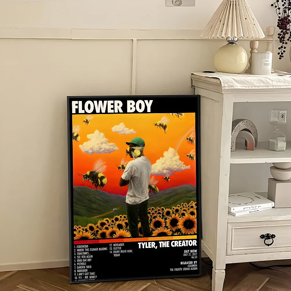 Rapper Tyler The Creator DIY Sticky Poster Waterproof Paper Sticker Coffee House Bar Home Decor
