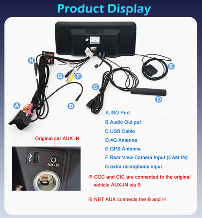 Android 14 Wireless CarPlay For BMW 5 Series F10 F11 2011 - 2017 CIC NBT System Car Radio Multimedia Video Player Navigation GPS
