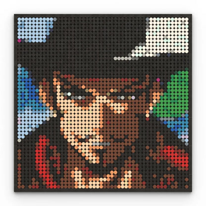 One Piece Anime Figures Luffy Brook Nami Robin Sanji Franky Blocks Brick Pixel Art Decoration Toys Kids Christmas Birthday Gifts