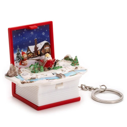 3D Mini Football Basketball Fold Book Keychain Toys Anxiety Stress Relief Toys Sensory Toys Birthday Gift Backpack Keychain