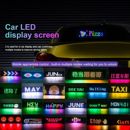 USB LED Matrix Pixel Panel With App Control 5V Flexible Scrolling Bright Advertising LED Signs RGB Pattern Car Animation Display