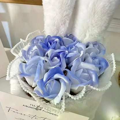 Rabbit Soap Flower Bouquet Valentine's Day Gifts Artificial Flower Bouquet for Party Supplies Bouqet Flowers Home Decoration