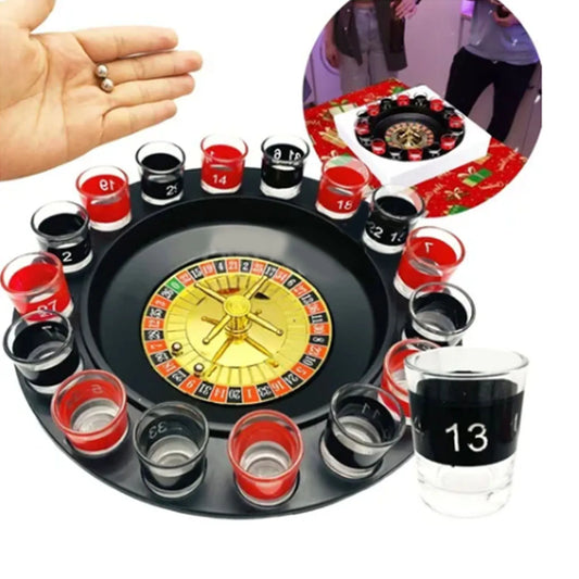 Vasos de chupito de 16 agujeros, copas de vino, juego de ruleta, juego de juegos para beber para fiestas, juego de ruleta de 16 chupitos, suministros para fiestas
