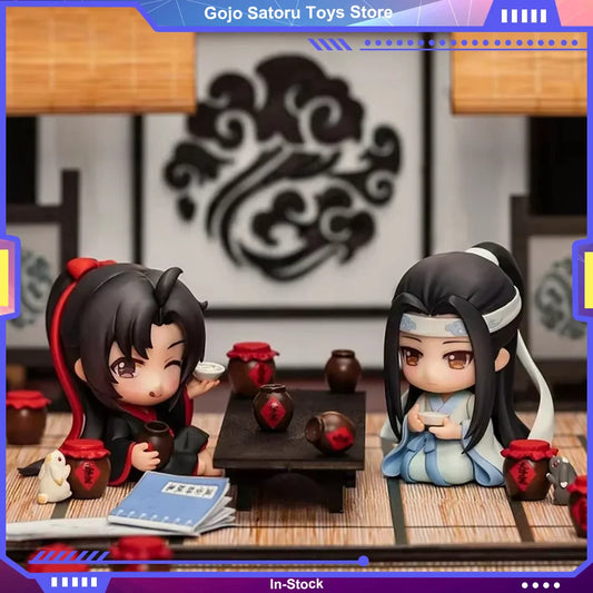 The Founder of Diabolism Q Version Action Figure Pvc Cute Wei Wuxian Lan Xichen Anime Model Statue Doll Collection Kids Toy Gift