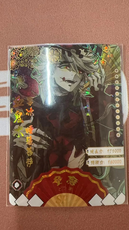 Anime Demon Slayer Kamado Nezuko Agatsuma Zenitsu Douma Akaza Sp Ssp Card Game Collection Rare Card Boy Birthday Present