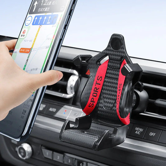 Universal Seat Style Mobile Phone Holder Car AirVent Clip Mount Holder Car Racing Outlet SeatHolder Air Design Navigation