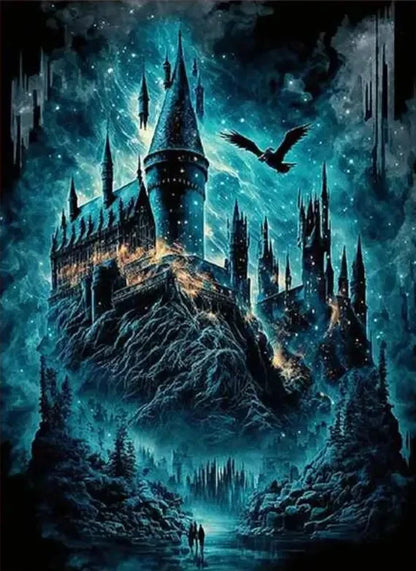 5d Diy Diamond Art Painting Kits Harry Potter Hogwarts Castle Moon Embroidery Jewelry Home Decor Cross Stitch Cartoon Kids Gift