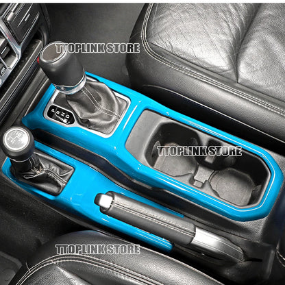 ABS Interior 4WD Gear Shift Panel/Gear Shift Panel Cover for Jeep Wrangler JL/for Jeep JT Gladiator 2018 Up Car Accessories