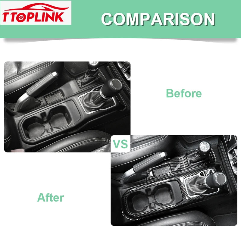 ABS Interior 4WD Gear Shift Panel/Gear Shift Panel Cover for Jeep Wrangler JL/for Jeep JT Gladiator 2018 Up Car Accessories