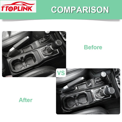 ABS Interior 4WD Gear Shift Panel/Gear Shift Panel Cover for Jeep Wrangler JL/for Jeep JT Gladiator 2018 Up Car Accessories