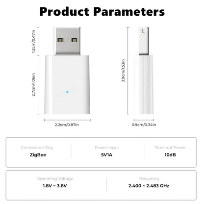 Tuya Smart Life ZigBee 3.0 Signal Repeater USB Extender Smart Home Automation Signal Amplifier for ZigBee Gateway ZigBee2MQTT