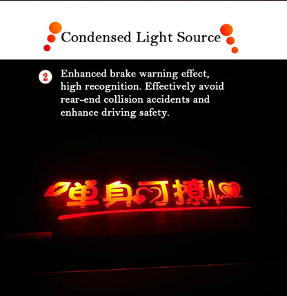 For Lexus ES Car Brake Light Sticker Brake Light Projection Board Cool Exterior Rear windshield Stickers Car Tuning Supplies