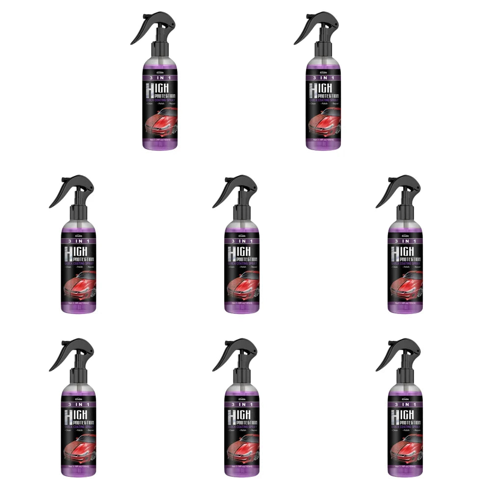10-1PCS 3 In 1 Car Ceramic Coating Spray 100/30ML Car Nano Spray Hydrophobic Car Scratch Repair Body Hydrophobic Layer Auto Acce