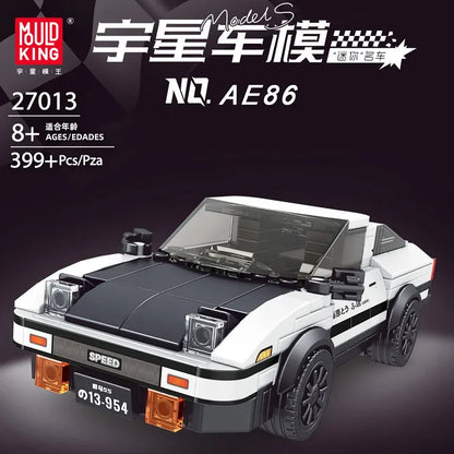 Yuxing-modelo mini-coche famoso, modelo de carreras deportivas, ocho cuadrículas, juguetes educativos para niños, bloques de construcción ensamblados