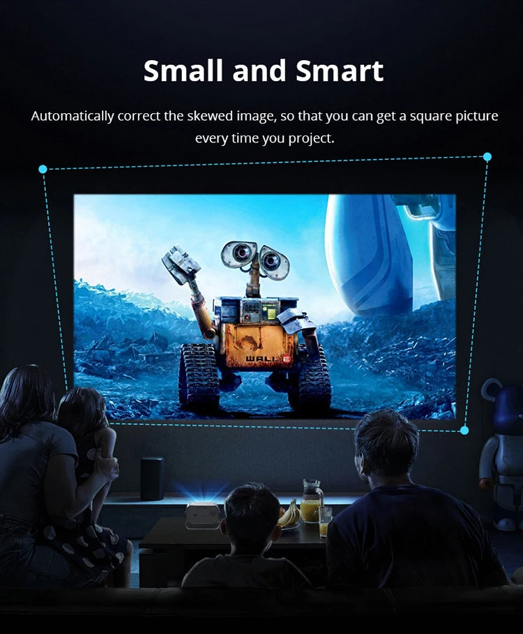 2024 Newest Portable Smart Android 13 Projector 1080p HD Low Noise Home Theater  Business Education 4K Short Throw Projectors