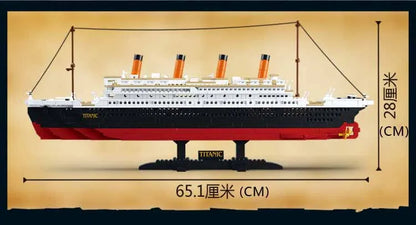 Titanic Rms Cruise Boat Ship City Model Building Kits 3d Blocks Educational Figures Diy Toys Hobbies For Children Bricks