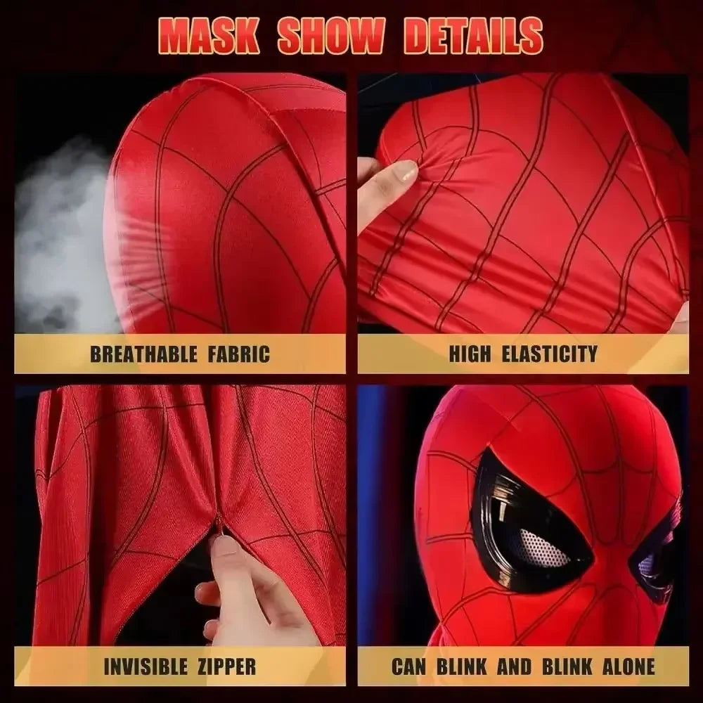 Spiderman Toy Mask Eye Movable Launcher Soft Bullet Gun Suction Cup Ejection action figure spider man Masks Kids Christmas Gifts