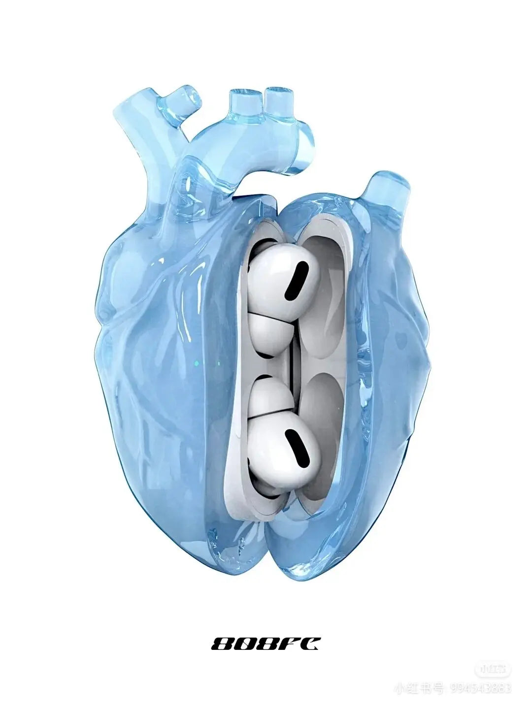 808FC Heart Earphone Case 808 fc Headphone Cases air pods pro2 Hearing Earphone Cases Customize For Airpod3 Pro/Pro2 Phone Gifts