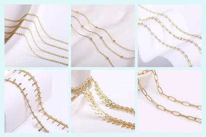 Perles d'espacement irrégulières plaquées or 18 carats 13 x 4,5 mm, perles rondes en laiton et métal pour bricolage, accessoires de bijoux