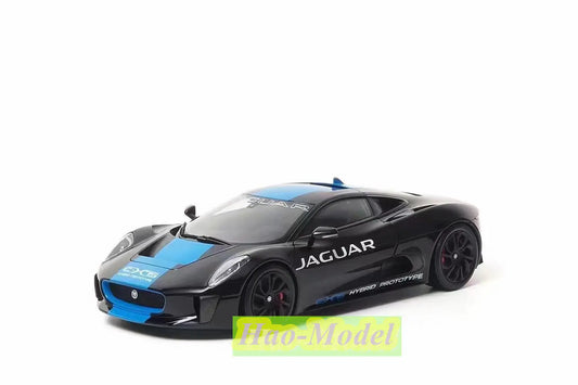 Almost real 1/18 For Jaguar C-X75 2013 Alloy Diecast Car Model Toys Boys Birthday Gifts Hobby Display Collection Ornaments Black