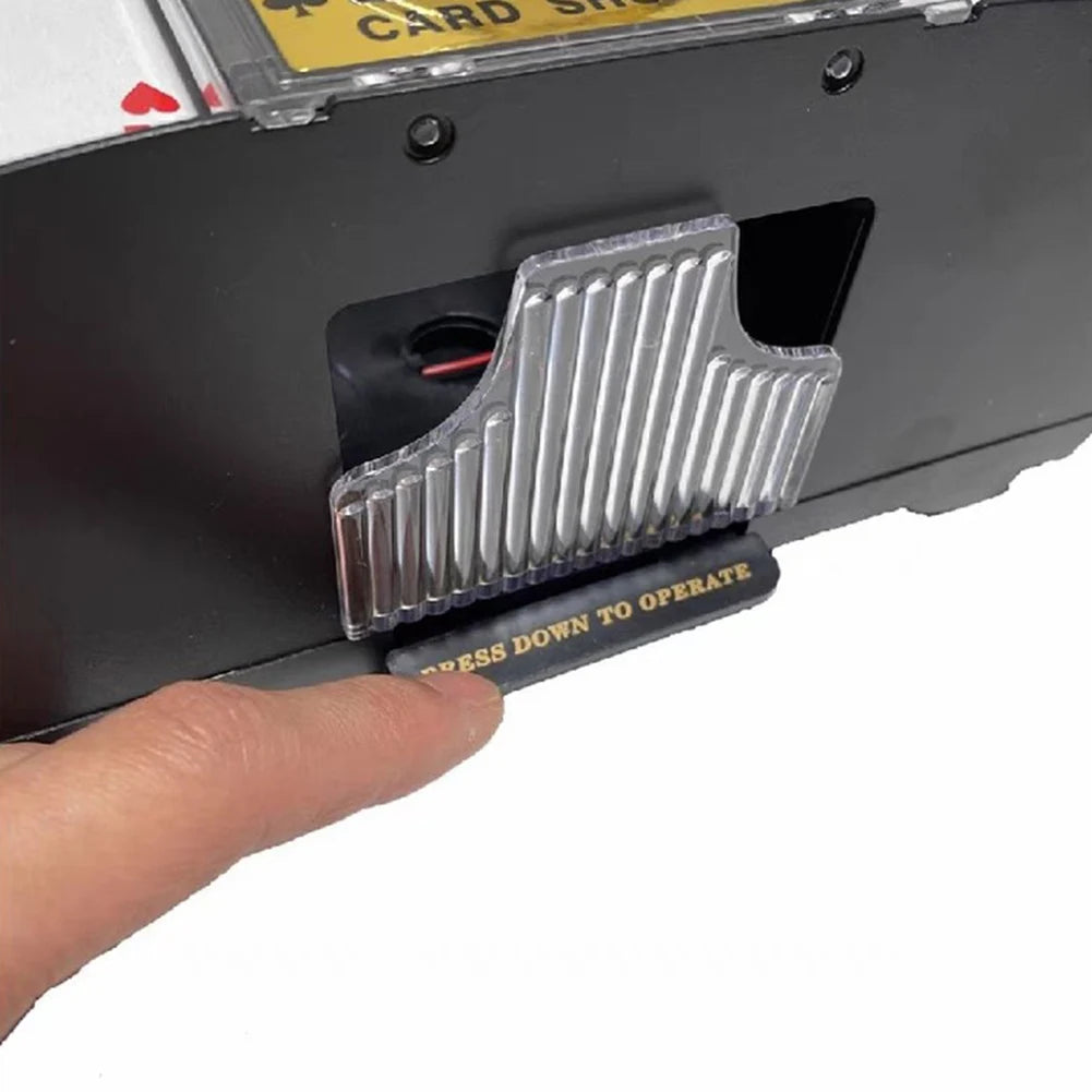 2024 New Automatic Poker Card Shuffler Board Games Battery Operated Playing Cards Shuffle 2 Deck Automatic Hand Crank