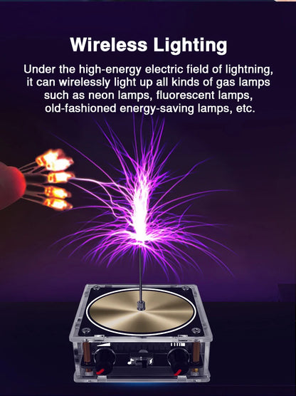 Tesla Coil Musical Speaker Artificial Lightning Bluetooth Music Tesla Coil Arc Plasma Wireless Transmission Experiment Model