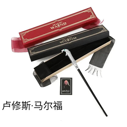 21styles Harry Magic Wand with Hot Stamping Ribbon Box Character Cards Resin Material Cosplay Hermione Prop Voldemort Potter Toy