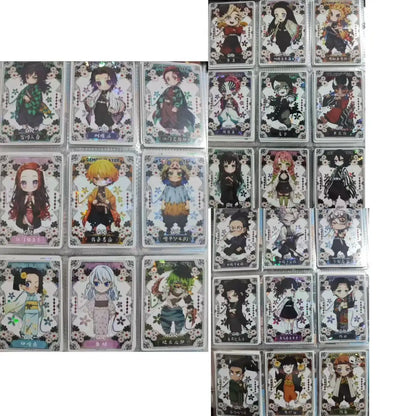 Anime Demon Slayer Kamado Tanjirou Kochou Shinobu Iguro Obanai Kanroji Mitsuri Rare Collectible Cards Birthday Gifts Kid Toys