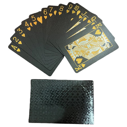 Black Gold playing cards board games child kids toys Poker Plastic Magic Waterproof deck card game set