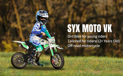 58cc Dirt Bike for Kids Off-Road Motorcycle with 4-Stroke Gas Power Sport Mini Motorcycle Gasoline Kart Children Racing Motobike