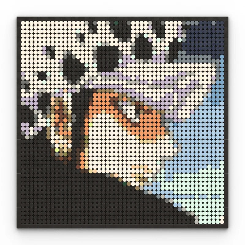 One Piece Anime Figures Luffy Brook Nami Robin Sanji Franky Blocks Brick Pixel Art Decoration Toys Kids Christmas Birthday Gifts
