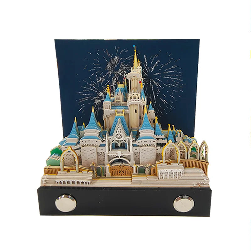 Omoshiroi 3D Note Design Castle Fairy Tale Memo Pad 3D Sticky Notes Princess Scrapbooking Kawaii Accessories Party Favors Gift