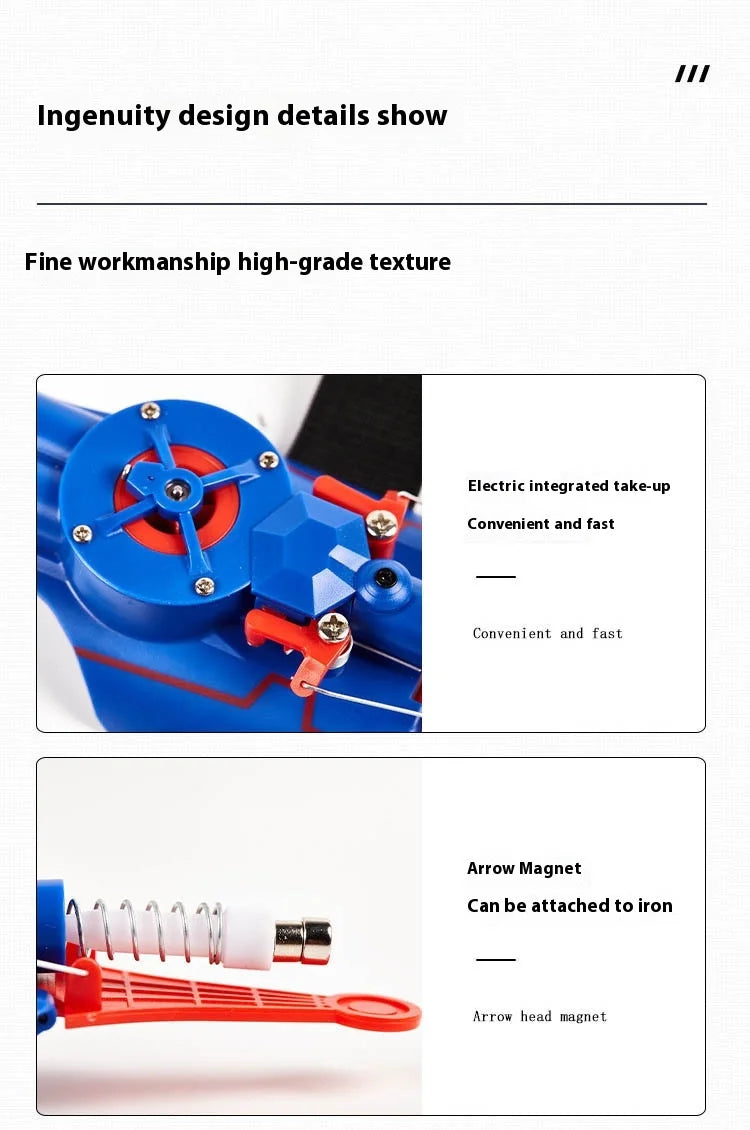 2024 New Spider Man Web Shooters Wrist Launcher Shooters Hot Peter Parker Cosplay Props Shooting Device Toy Set Boy Toy Gift