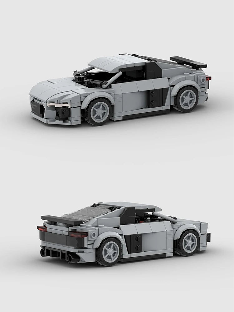 R8 MOC Car Speed Champions Super Race F1 Vehicle Model Building Block Creative Toy Racing Brick Technical Christmas Gift City