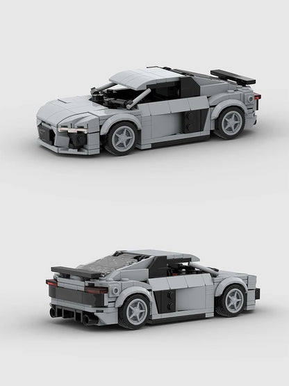 R8 MOC Car Speed Champions Super Race F1 Vehicle Model Building Block Creative Toy Racing Brick Technical Christmas Gift City