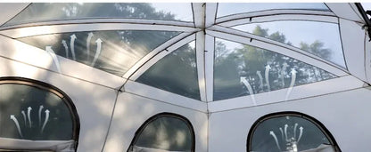 Tente de camping pour 10 personnes avec porche, grande tente familiale avec 2 pièces séparées par un rideau, camping, voyage en plein air, résistante à l'eau