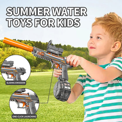 Transparent Sand Eagle Linkage Version Electric Water Gun Large Capacity Continuous Shot Water Fight Water Gun Toys