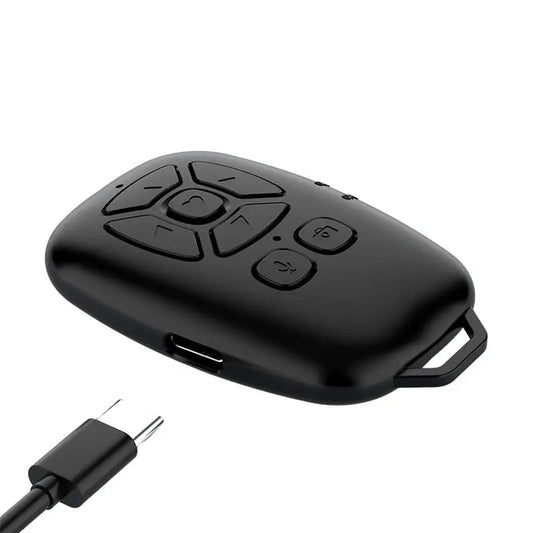 Control remoto inalámbrico para cámara de teléfono, botón de control remoto para teléfono móvil con Bluetooth, pulsador, pasador de página, control remoto recargable para Android IOS