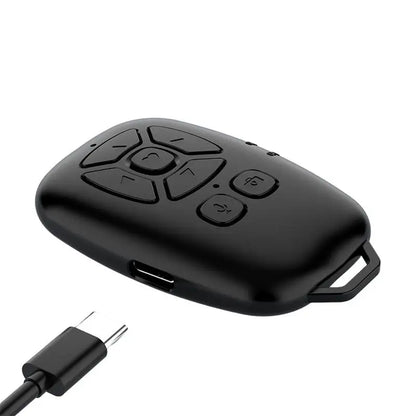 Télécommande sans fil pour téléphone portable, appareil photo, Bluetooth, bouton de clic, tourne-page, télécommande rechargeable pour Android et iOS