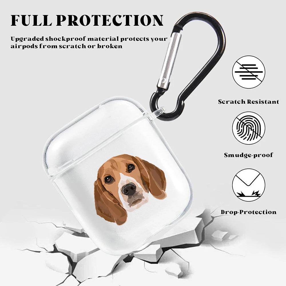 Beagle Cute Dog Airpod Cases 3 for 2 1 Pro Pods Gen Air Pods Pro Cover Funny Lovely Pet Earphone Cartoon Box Coque