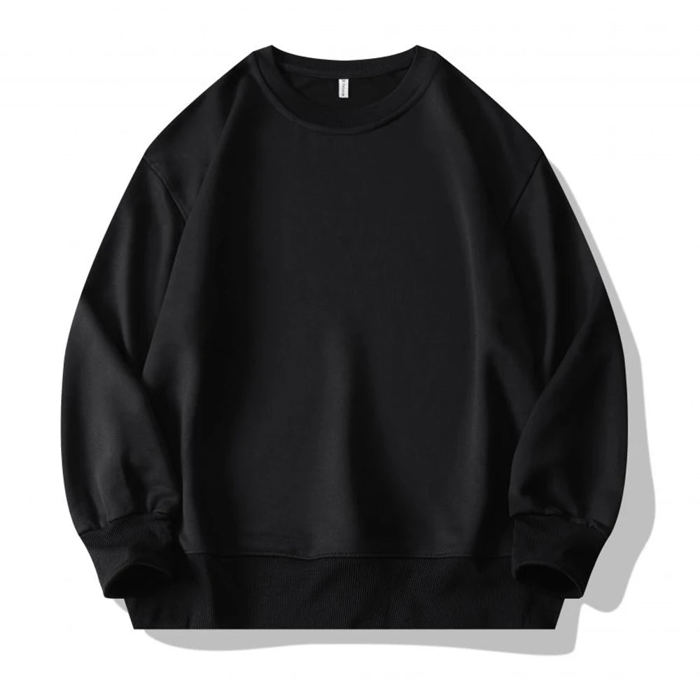 Plain Sublimation Sweatshirt Unisex Wholesale Baggy Black Hoodies Men Sweat Shirt Crew Neck Sweatshirt Men Moletons Masculinos