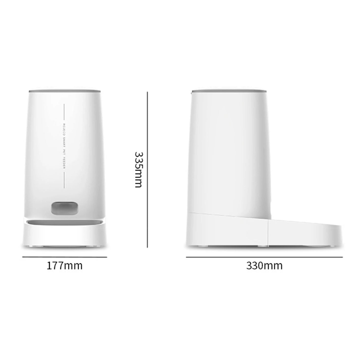 4L Automatic Smart Pet Feeder for Cats & Dogs Single/Dual Bowls Optional Stainless Steel Bowl Key/Wifi App Control