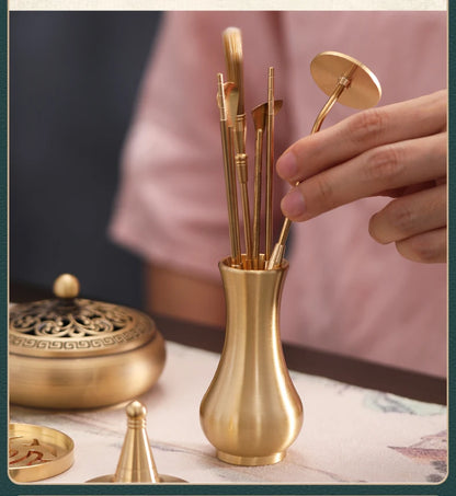 Pure copper incense seal set set incense making tools incense burner sandalwood powder Seal seal incense shovel gift box