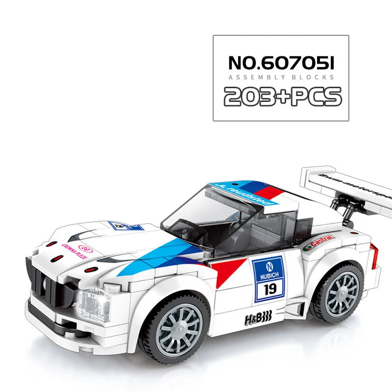 67 models City Racing Car Speed Champions Sports Building Blocks Bricks Classic Rally Super Racers F1 Great Vehicles kits toys