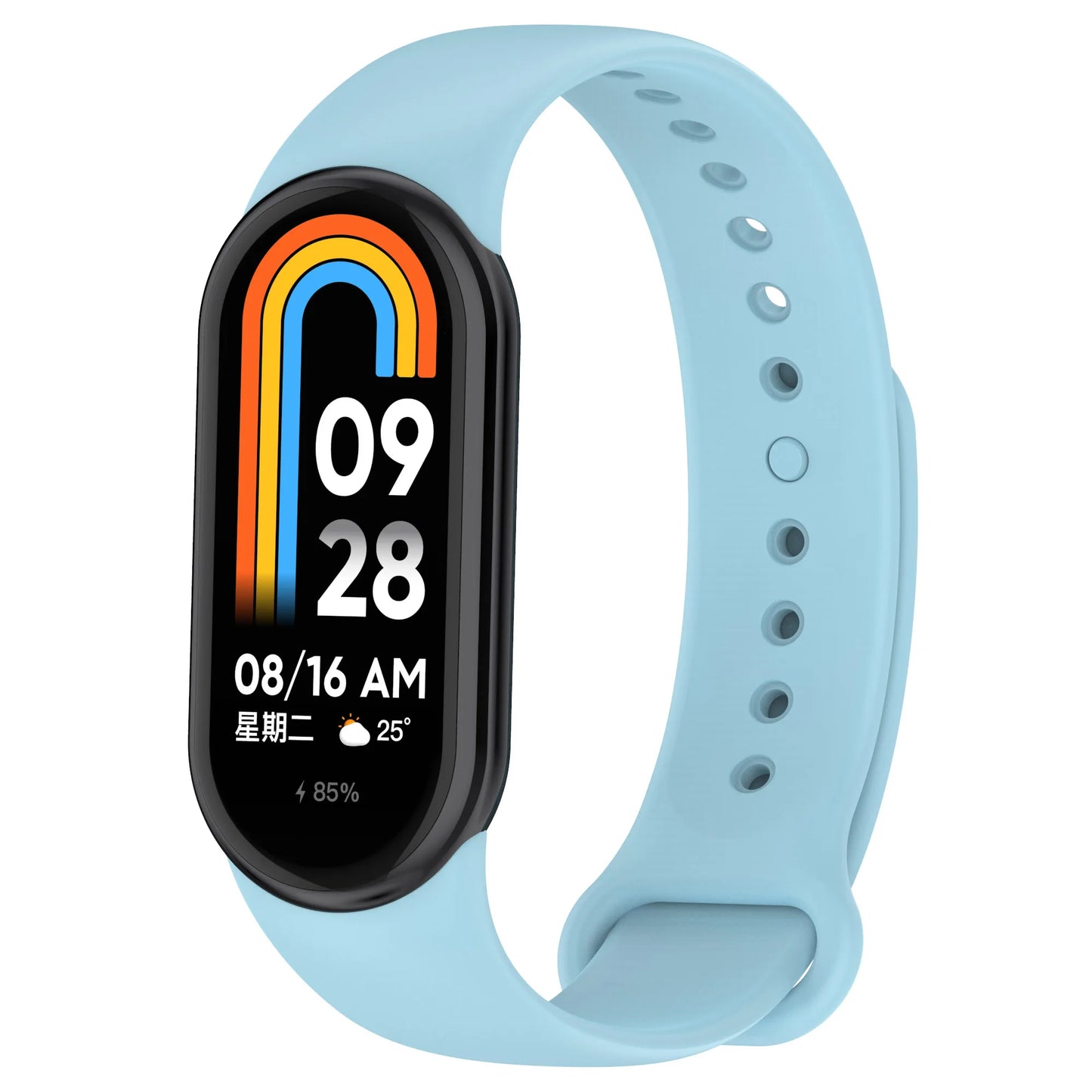 Silicone Strap For Xiaomi Smart Band 8 NFC Solid Bracelet Replacement Wristband Mi band 8 Waterproof Sport Watchband Accessories