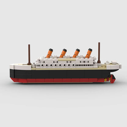 RMS Cruise Sank Titanic Break In Half With Case Model Sets Ship Building Blocks MOC Shipwreck Boat Construction Kid Toys Gifts